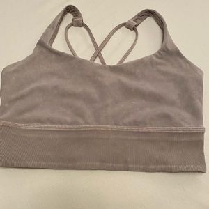 LuluLemon stone washed, longline sports bra